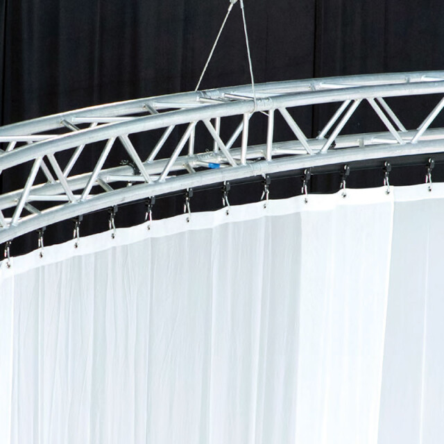 Fixation de Rideaux Scéniques sur Structures Alu avec Wentex Eurotrack Rail