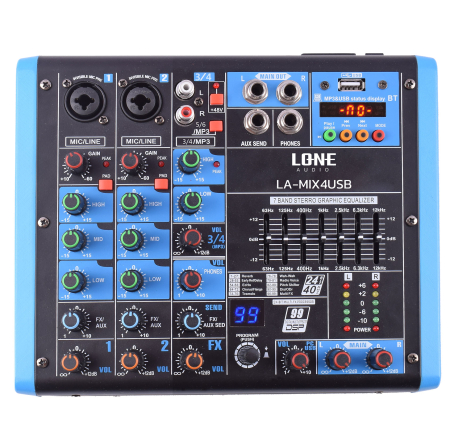 Acheter LA-MIX4USB, TABLE MIXAGE AVEC BLUETOOTH LONE AUDIO au meilleur prix sur LEVENLY.com Acheter LA-MIX4USB, TABLE MIXAGE AVEC BLUETOOTH LONE AUDIO au meilleur prix sur LEVENLY.com
